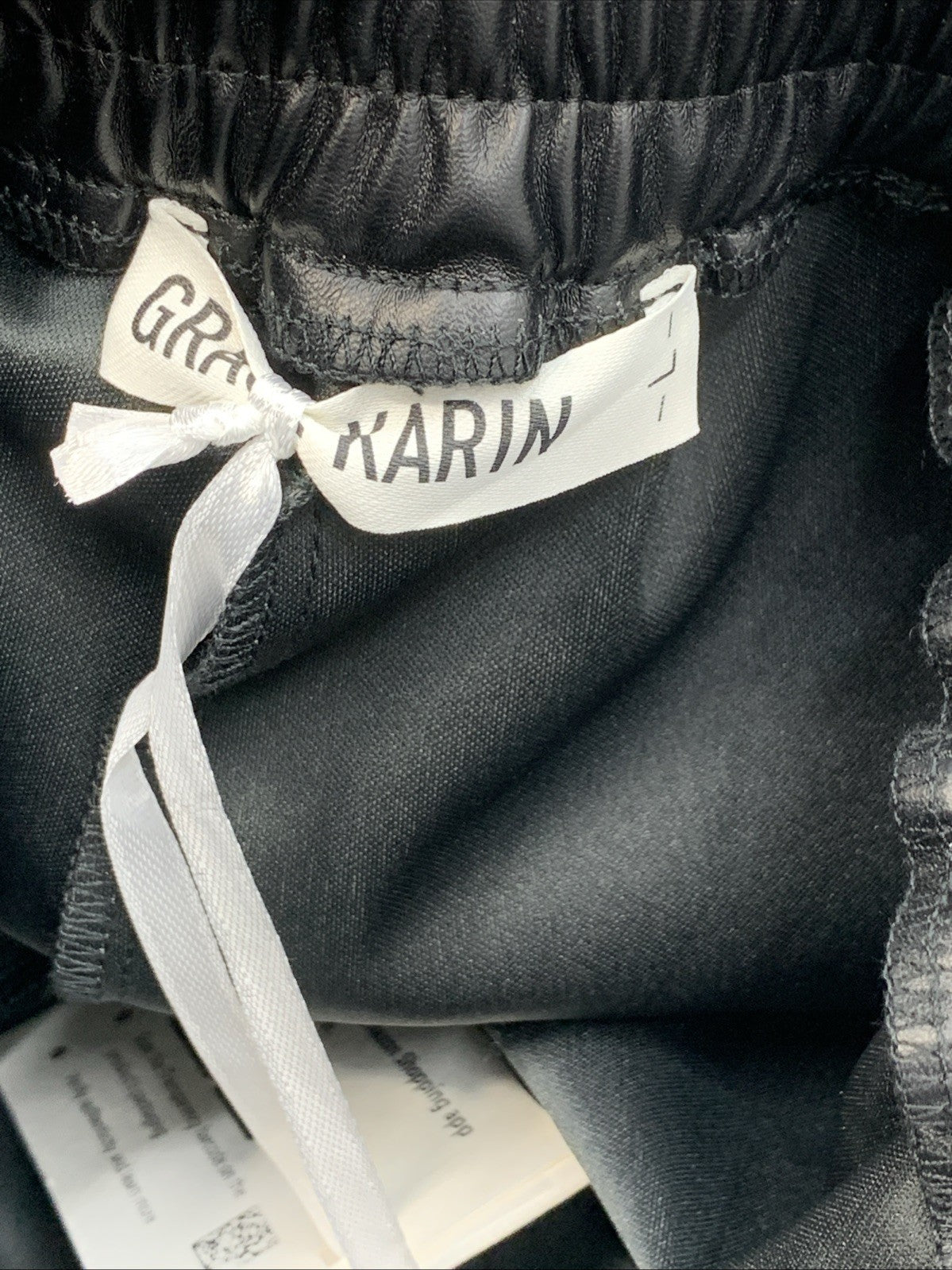 Grace Karin Women's Pleather Pull Up Elastic Waist Skort Size L Casual Black