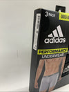adidas Men's Performance Long Boxer Brief Underwear (3 Pack) Size Medium 32-34