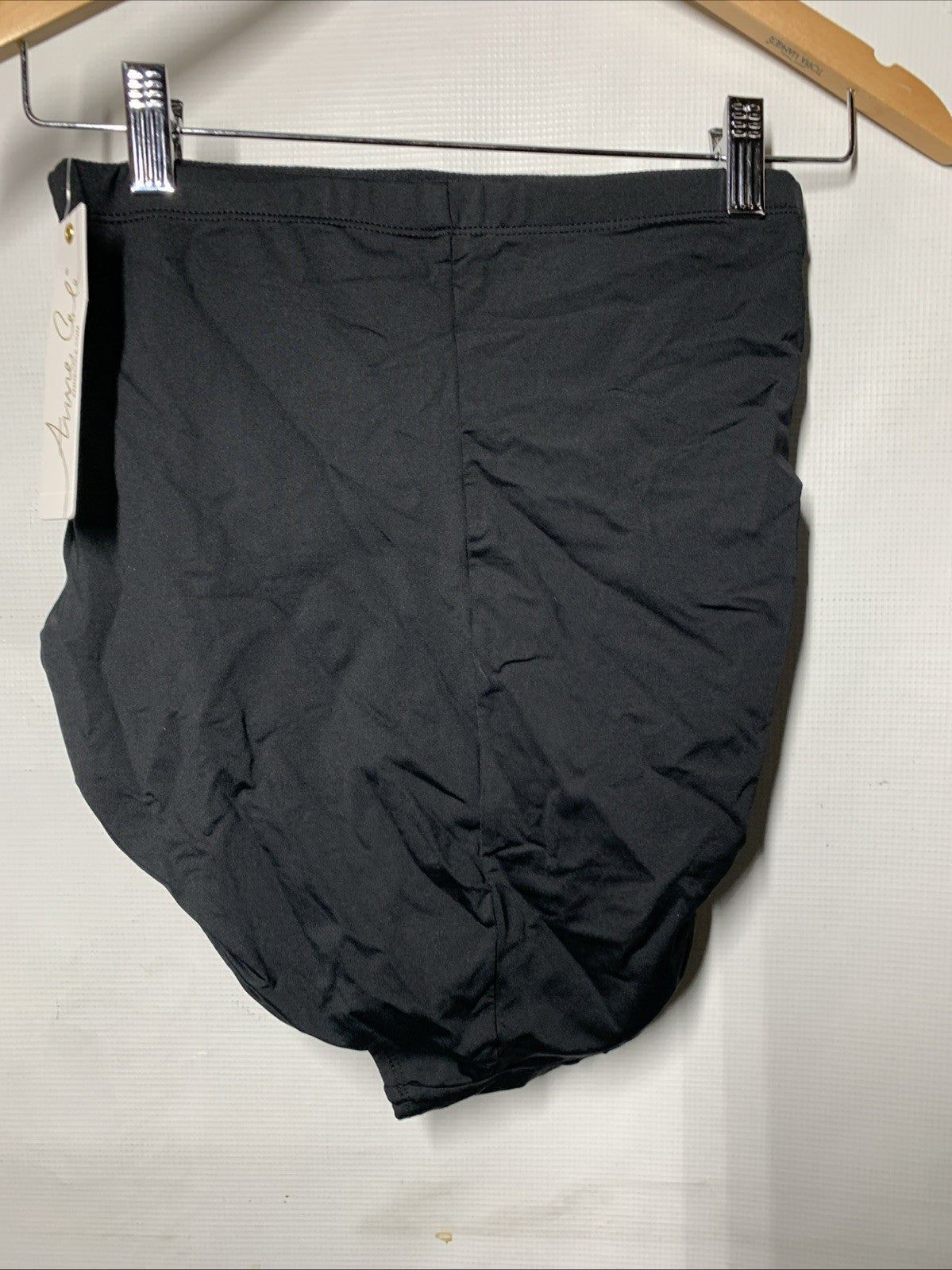 Anne Cole Women's Tummy Control Swim Bottom Black Pull-on Seamless Size Medium