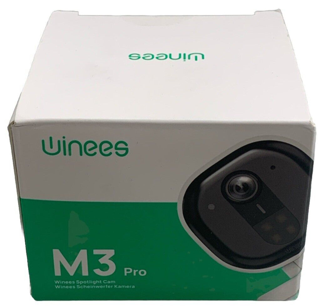 Winees M3+ 4MP Indoor/Outdoor Home Security Camera White with 4CCT Spotlight