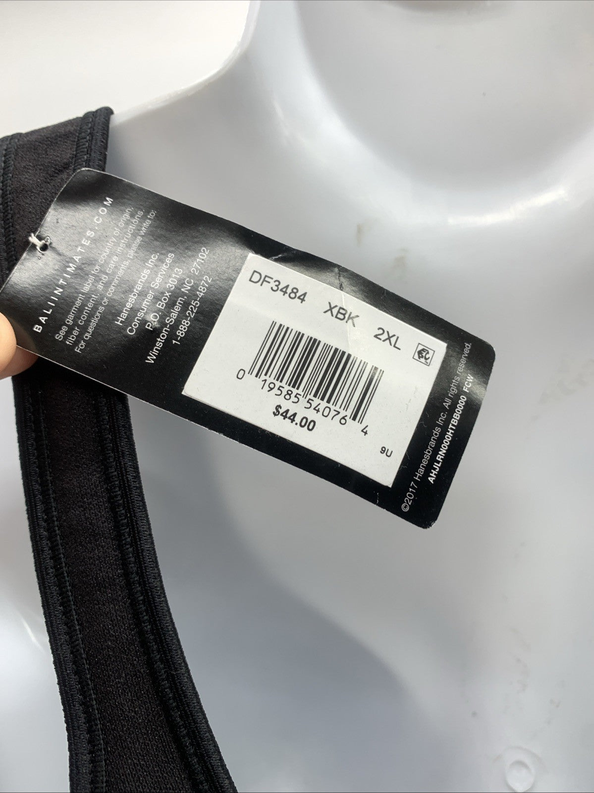 Hanes Smooth Comfort Flex Shapes to Fit Wirefree Bra Style DF3484 Size 2XL Black