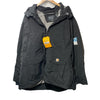 Carhartt Women's Hooded Relaxed Fit Jacket Size 3X (24W-26W) Black Long Sleeve