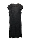 Alex Evenings Knee Length V Neck Cocktail Mother of The Bride Dress Size 14 Blac