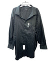 Van Heusen Black Button Up Stain Shield Big Fit Stretch Shirt Mens Size 22 34/35
