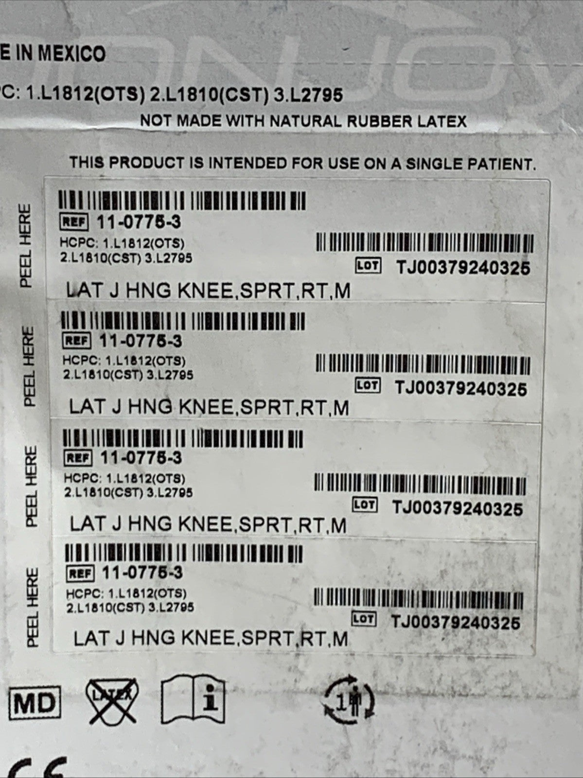 DonJoy Lateral J Patella Medium Hinged Neoprene Knee Support Brace for Right Leg