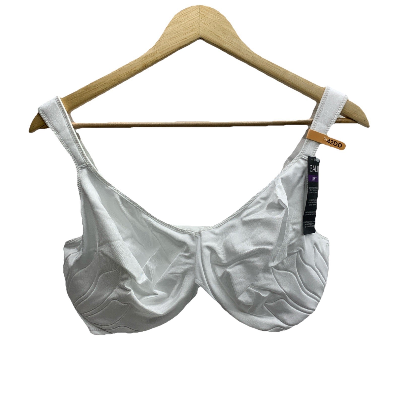 Bali Live It Up Underwire Full Coverage Bra DF3353 Seamless Size 42DD White