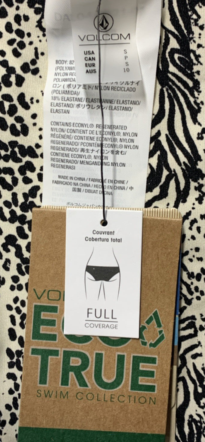 Volcom Women's Spirit Animal Hipster Swimwear Bottoms Brief Size Small Underwear