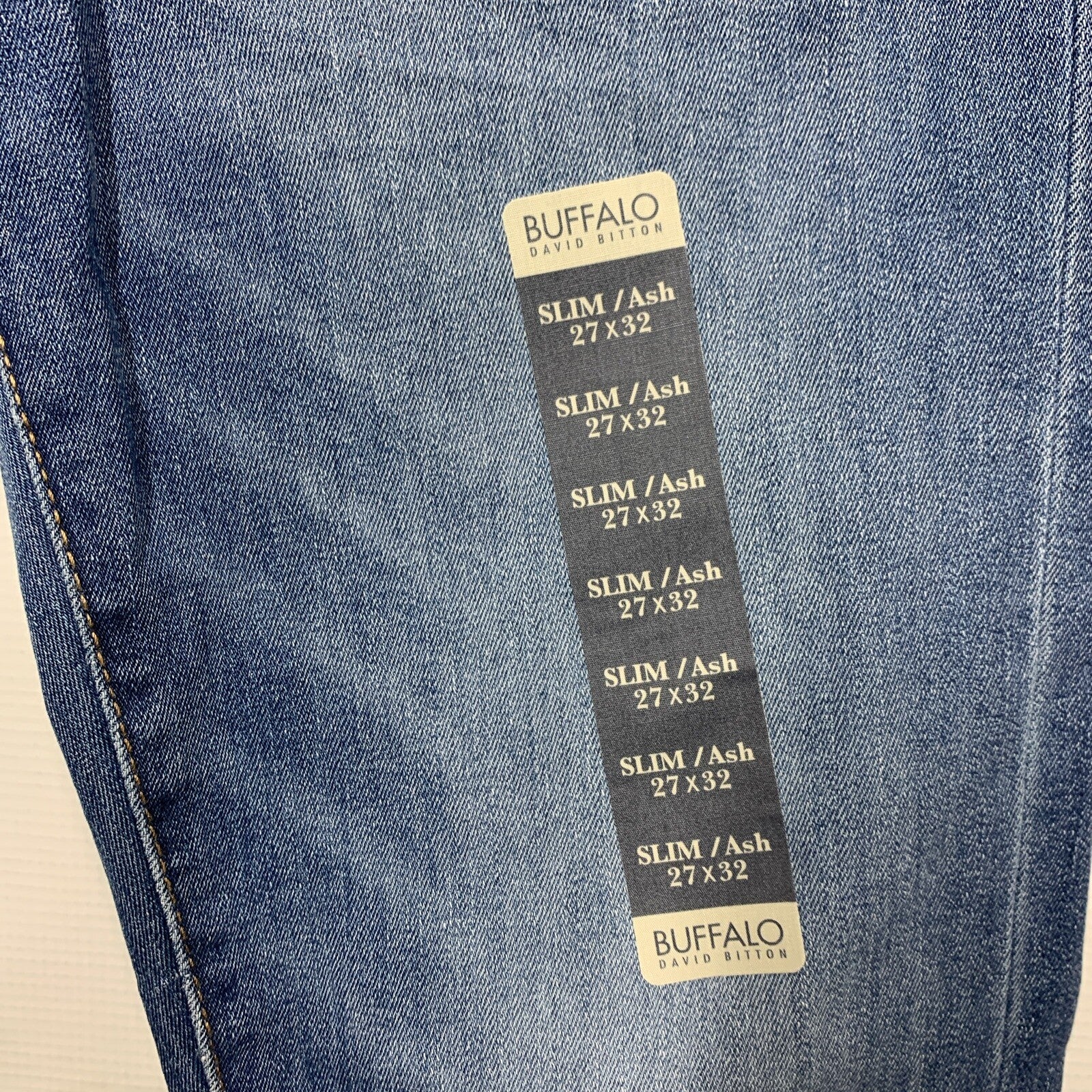 Buffalo David Bitton Slim Ash Stretch Blue Jeans Men's Size 27x32 Long Pants