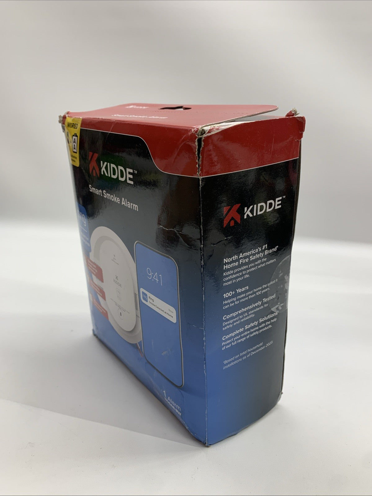 Kidde RGSAR-RW Wired Smart Smoke Alarm with Ring Alerts & AA Backup Battery