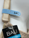 Bali Women's DF3432 Lace N' Smooth Seamless Bra Style Beige Full Coverage 34C