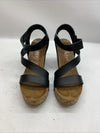 Blowfish Malibu Women's Hapuku Wedge Sandal Scotch Dyecut Size 10 Black Open Toe