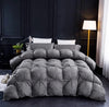 Pinch Pleat Waterfowl Feathers and Down Comforter Cal King Size Duvet Insert 750
