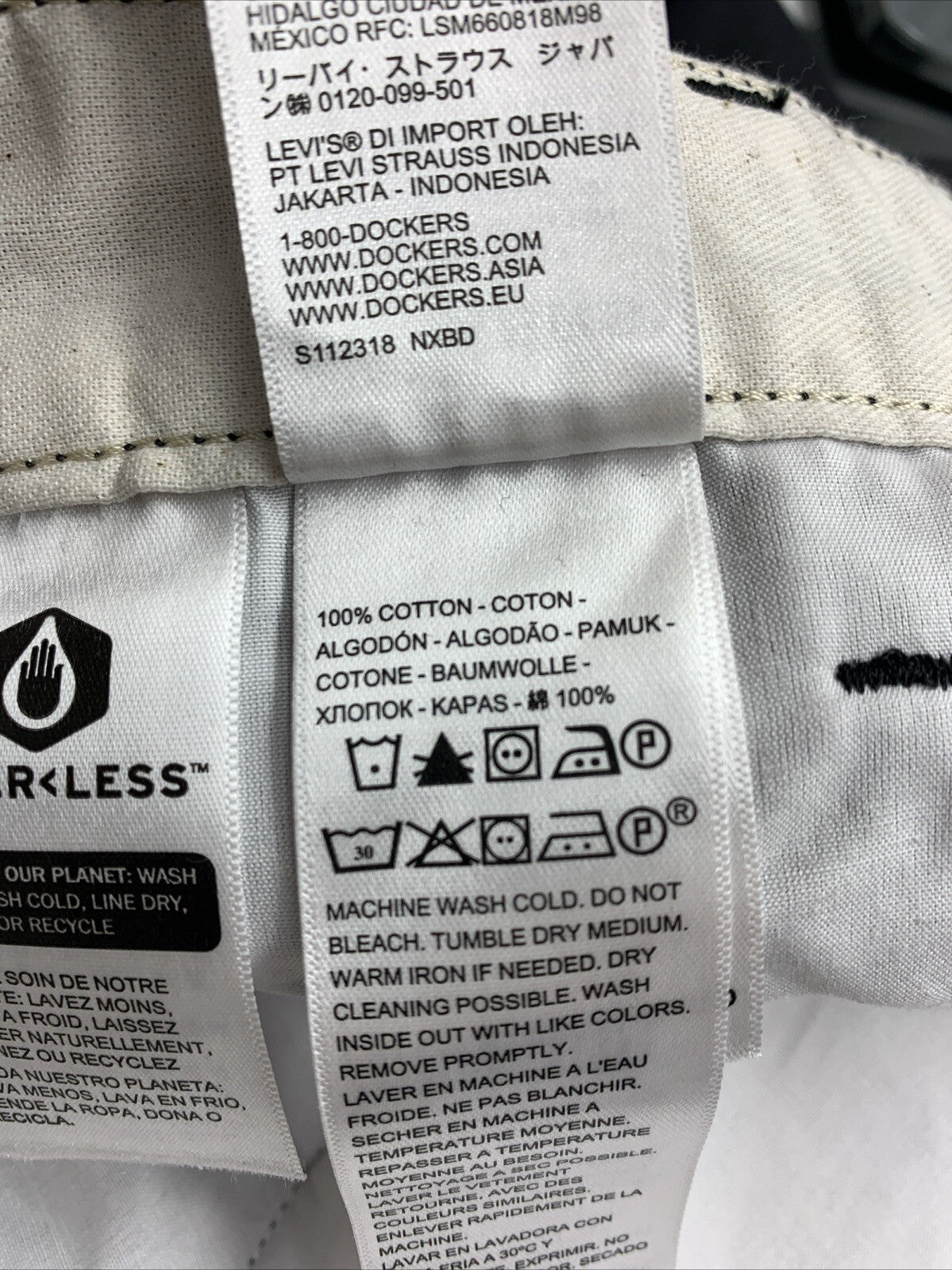 Mens Shorts Dockers Big & Tall Perfect Classic Fit Shorts Size 46 Black w/Pocket