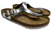 Birkenstock Women's Flip Flop Flo Metallic Sliver Size 10 Slip-on Thong Sandals