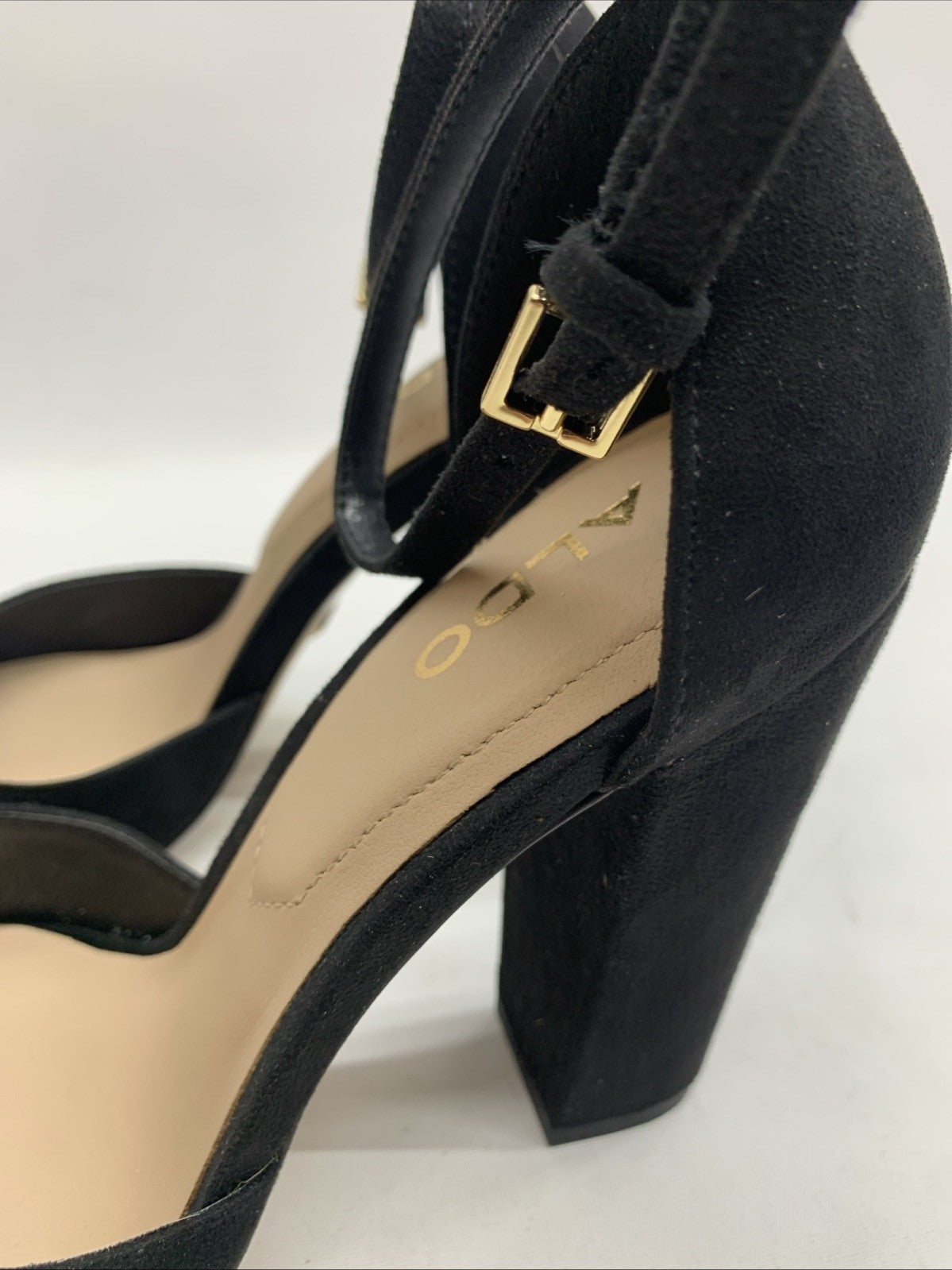 Aldo Nicholes Ankle Strap Pointed Toe Pumps Heeled Shoes Black Size 6 Sandal