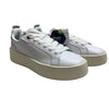 Lacoste Women's Carnaby Platfrom Sneaker White/Off White Lace-up Shoes Size 8.5