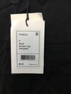 Theory Women's Modern Black Silk Tanelis Sleeveless Shirt Blouse Top Petite Size