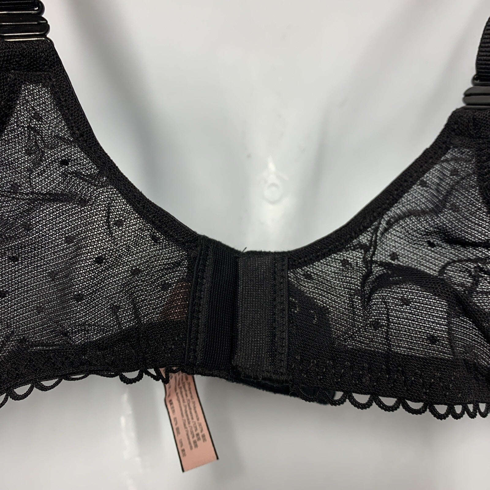 DOBREVA Women's Sexy Lace Bra Underwire Balconette Unlined Demi Sheer Black 42D