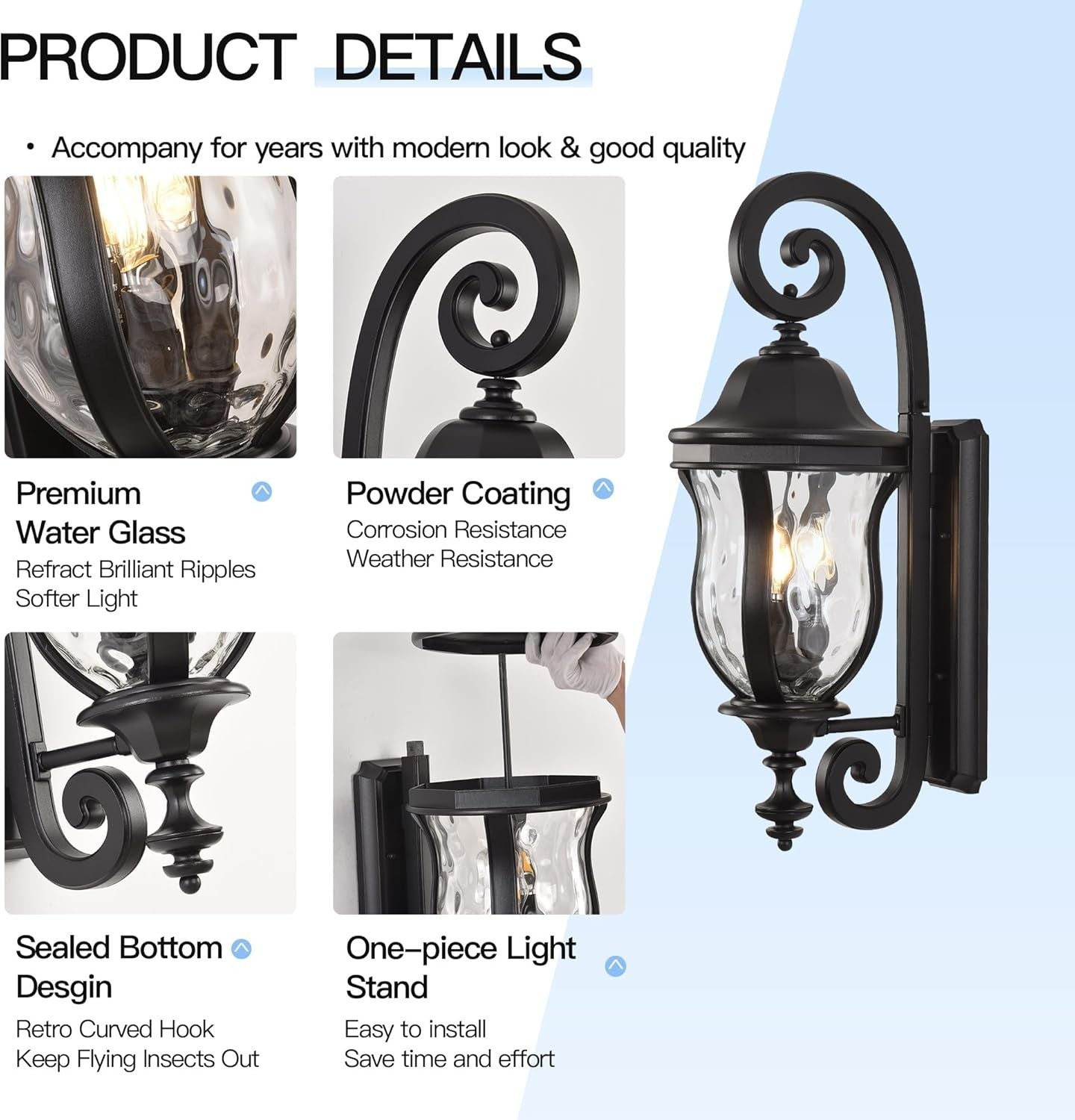 Black Exterior Wall Sconces 28