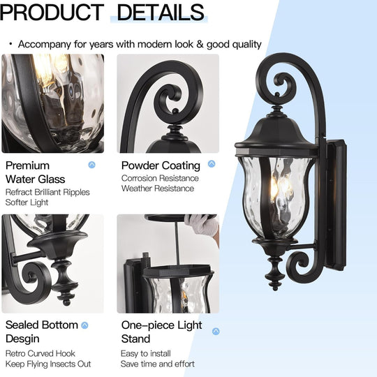 Black Exterior Wall Sconces 28