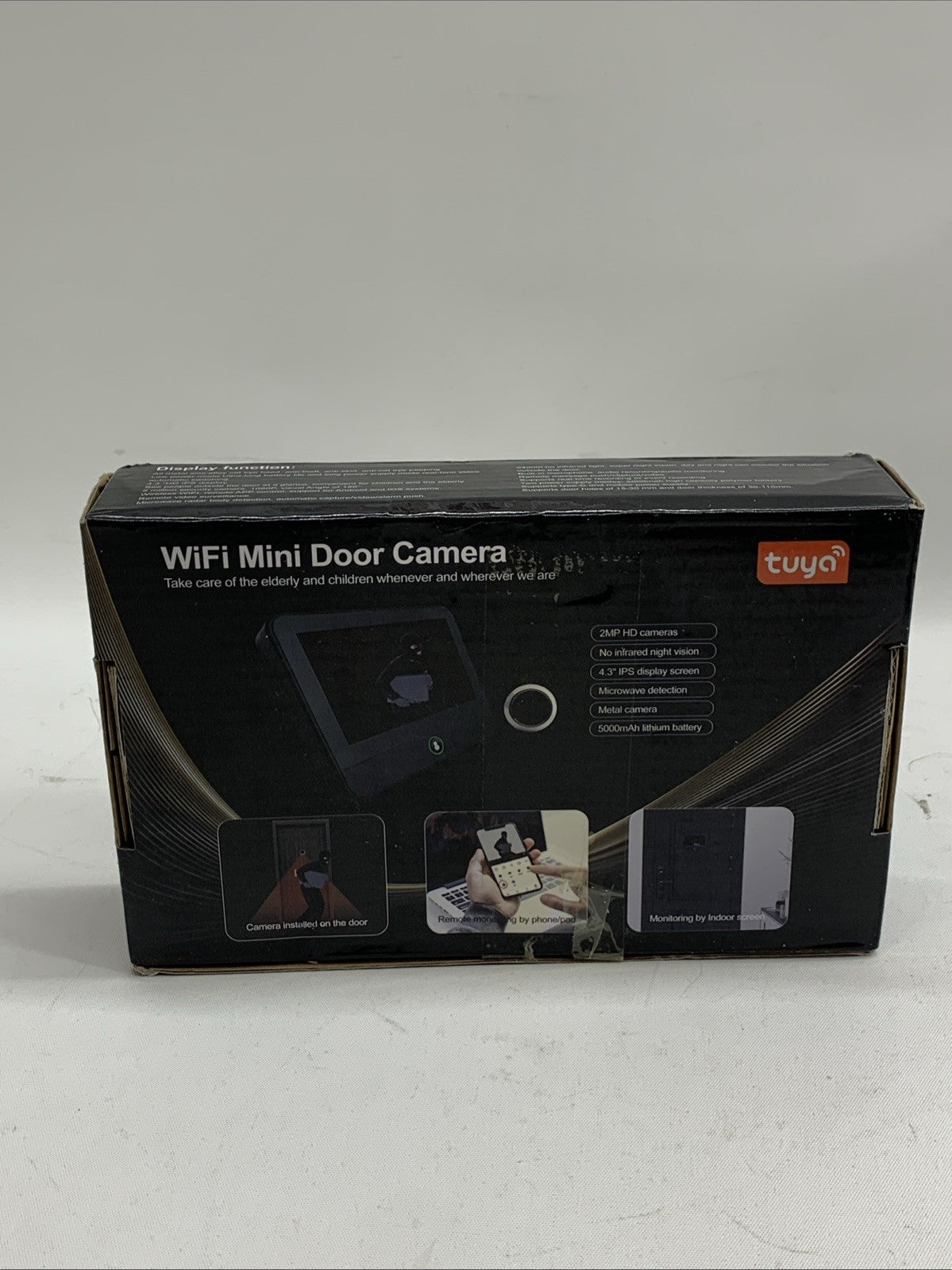 Mini Peephole Camera Tuya Smart app Remote Monitor WiFi Doorbell with Battery