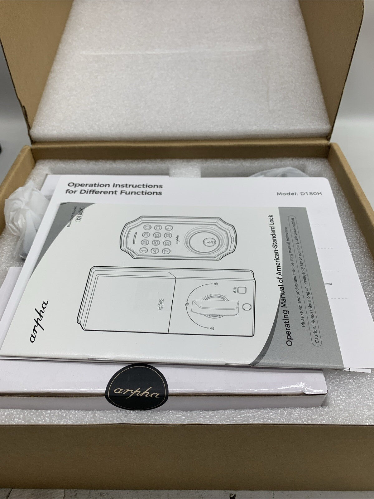 Arpha Keypad Deadbolt Door Knob Smart Lock Smart Home D180H Keyless Entry Door