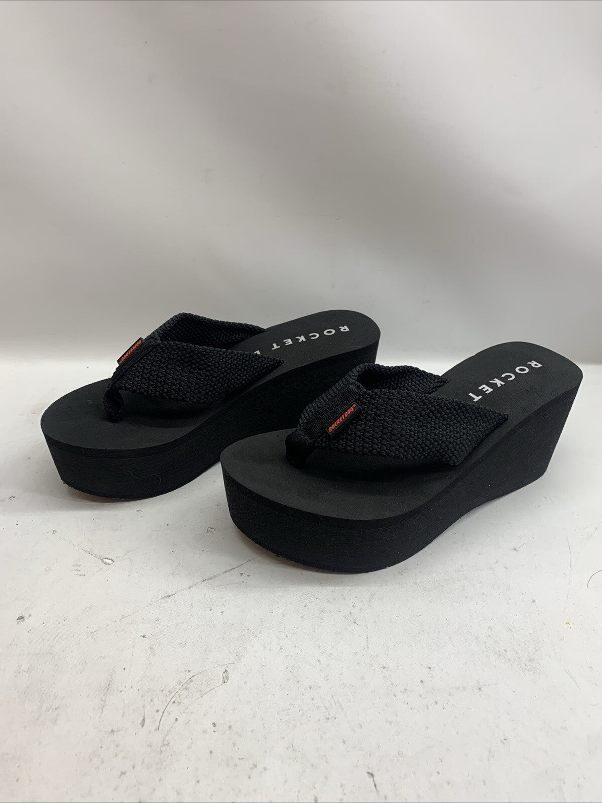 Rocket Dog Women's Black Crush Platform Flip Flop Thong Sandal Slipper Size 9M