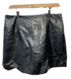 Grace Karin Women's Pleather Pull Up Elastic Waist Skort Size L Casual Black