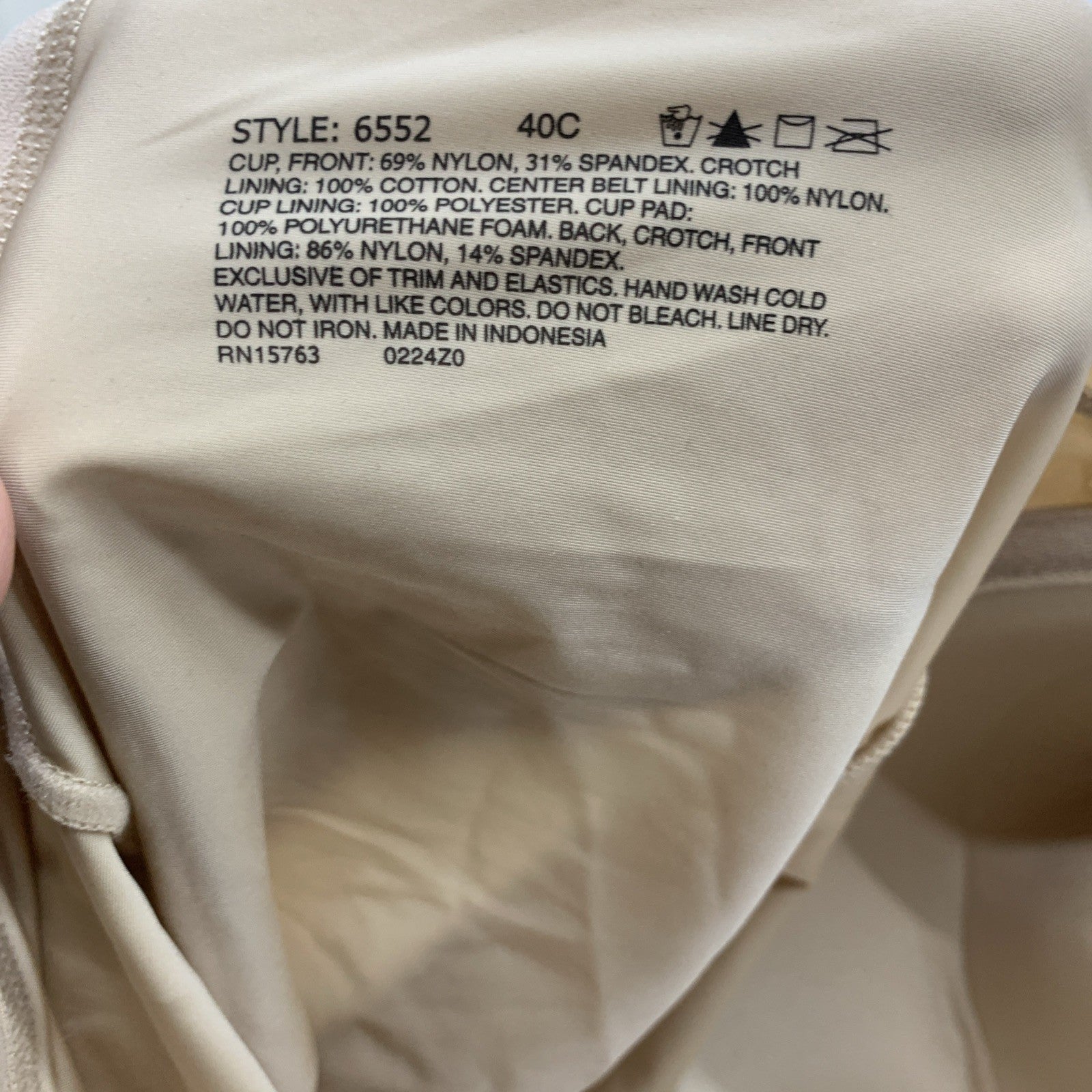 Bali Ultra Light Body Briefer Shaper Firm Control Underwire Suit DF6552 Size 40C