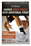 Dr. Brace Padded Ankle Brace Support Large Breathable with Additional Strap