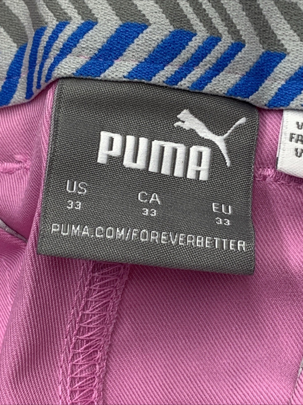 Puma Dealer Golf Short Pink Mist Size 33 Inseam 10