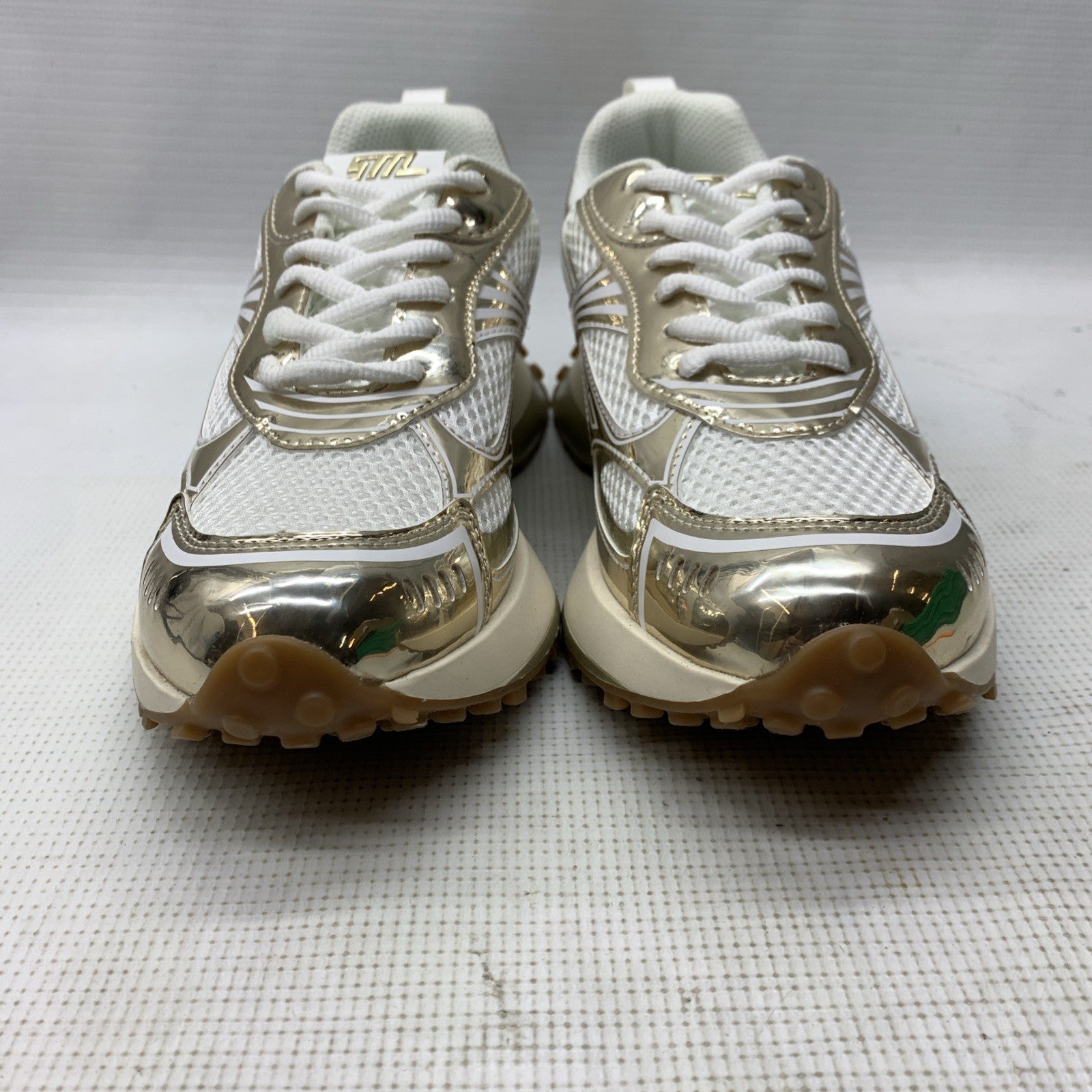 Steve Madden Cyclone Sneaker Lace-up Shoes CYCL05S1163075 Size 7.5 Gold Multi