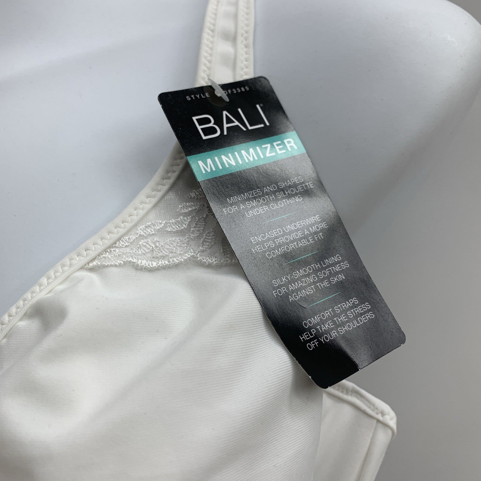 Bali Passion-4-Comfort Minimizer Bra UW White Sze 38C Comfort Seamless Underwire