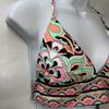 Sunshine 79 Women's Triangle Halter Bikini Swimsuit Top Size 8 Multi-Color 52419