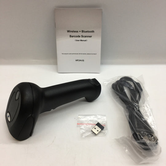 World Class Essentials Wireless Bluetooth Bar Code Scanner, 1D 2D QR Code Black
