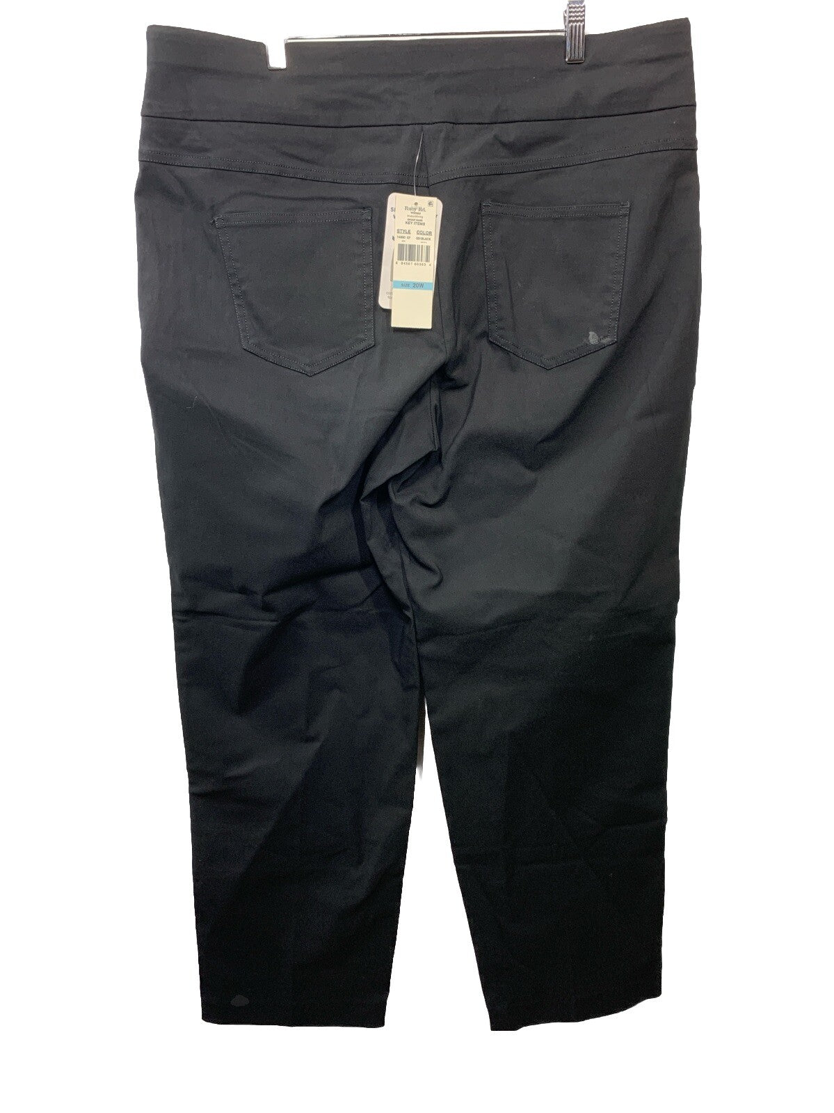 Ruby Rd Pull On Stretch Pants M Black Slimming Contour Waistband Pants Size 20W