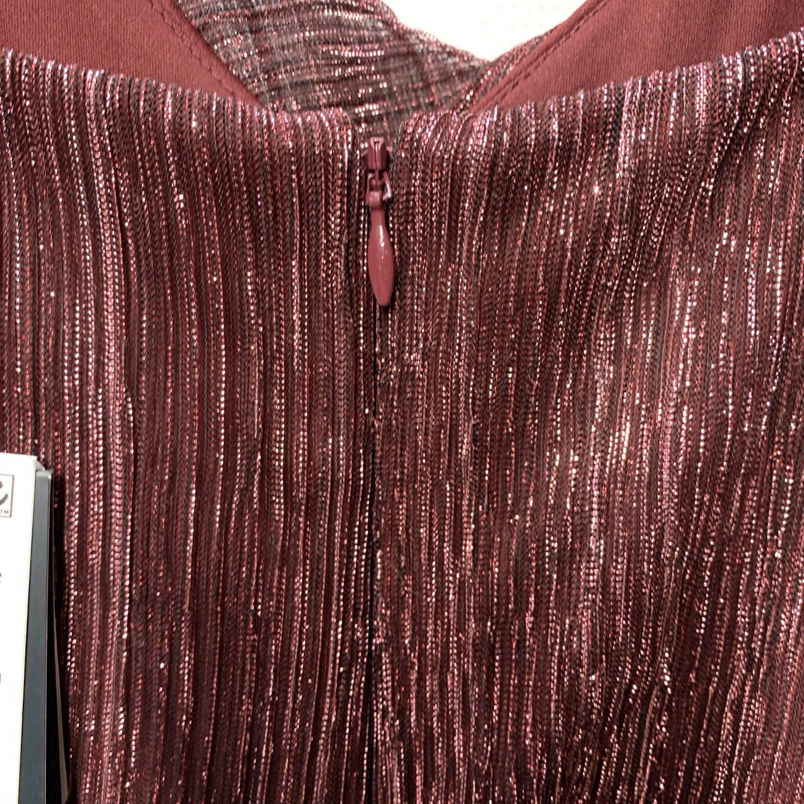 Adrianna Papell Women's Metallic Crinkle Gown Dress Size 4 Party/Cocktail Formal