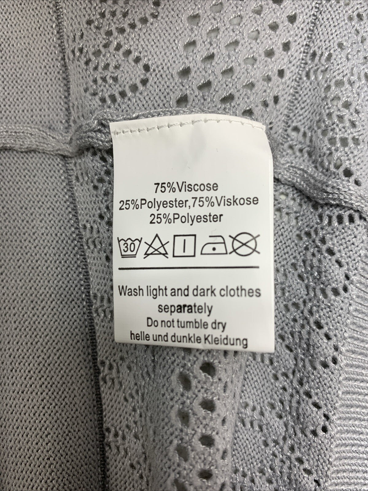 GRACE KARIN 2024 Cropped Cardigan 3/4 Sleeve Lightweight Crochet Shrug Size XL