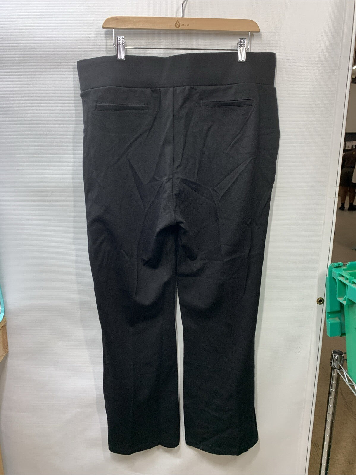 Tapata Women Dress Pants High Waist Stretchy Bootcut Long Pants Size XXL Black