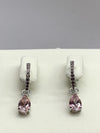 Swarovski Women's Stilla Attract Drop Earrings Pear Cut 5723566 Rose Jewelry