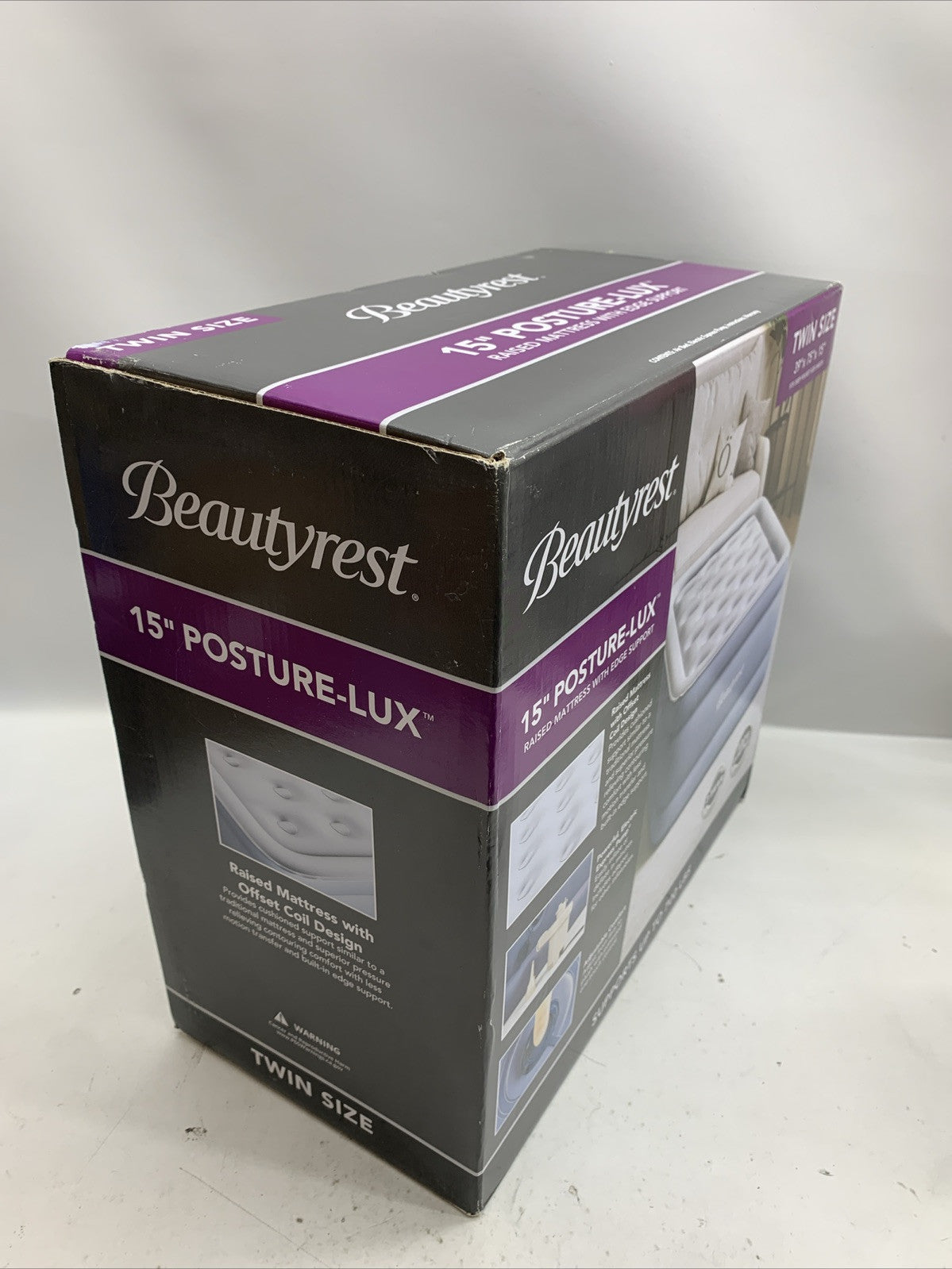 15 Inch Posture Lux Express Bed Air Mattress and Pump, 15