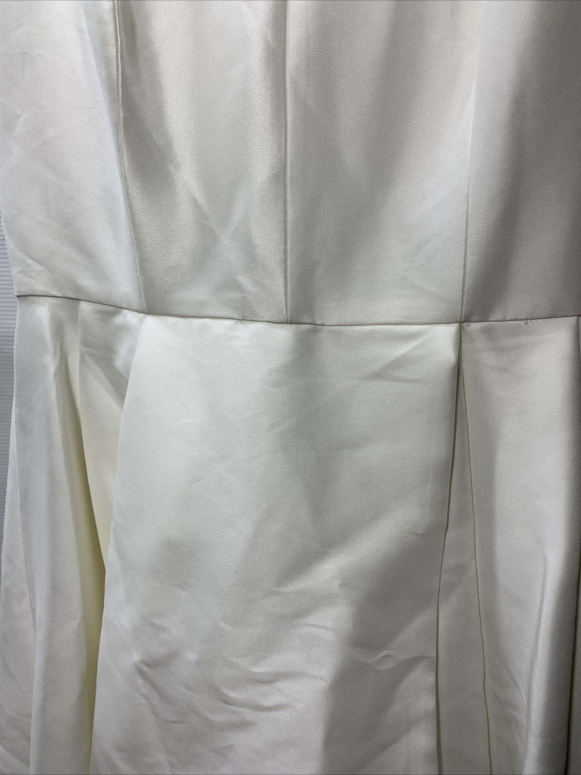 Calvin Klein Women's Sleeveless V-neck High Low Dress White CD7B144P Size 10