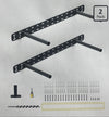 2pcs Floating Shelf Hardware Heavy Duty Hidden Shelf Brackets Support Wall Mount