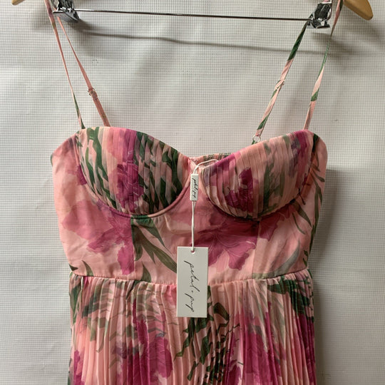 Petal And Pup Women's Achani Floral Print Pleated Mini Dress Sleeveless Size S