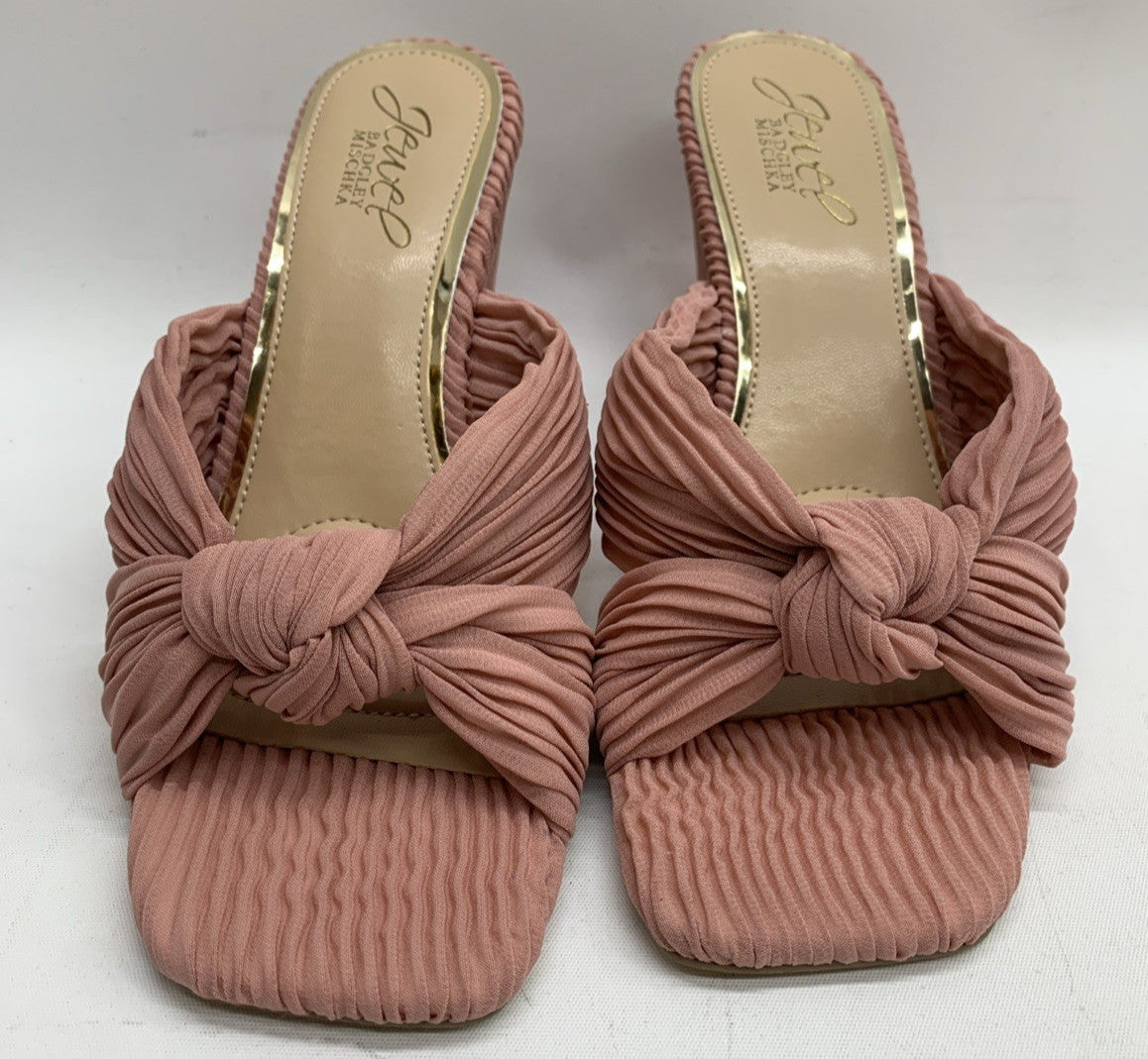 Jewel Badgley Mischka Women HYPE Rose Wedge Heels Sandal Slip-on Size 5.5 JW5032