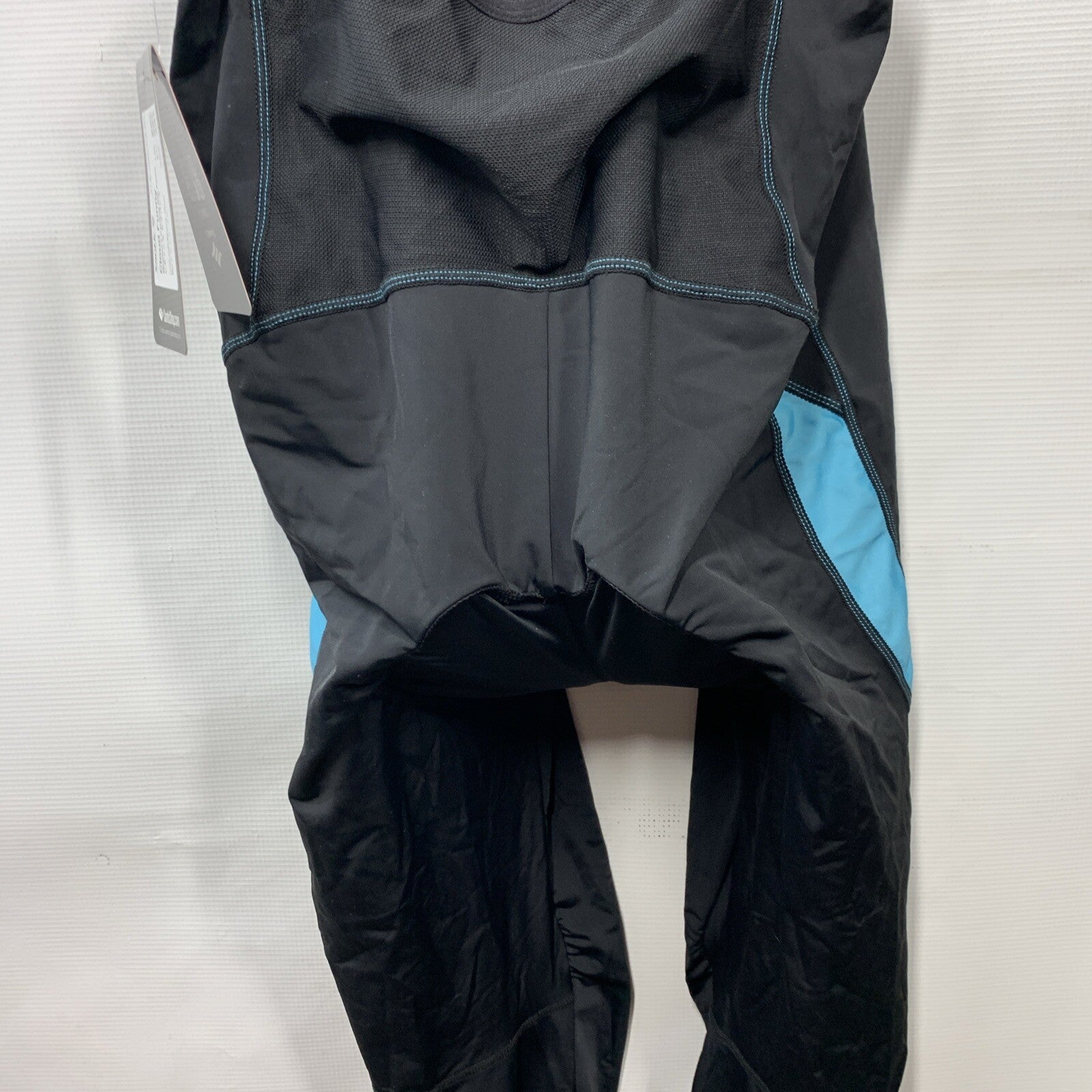 Santic Cycling Bib Padded Compression Long Pant Black Teal Women 2XL Comfortable