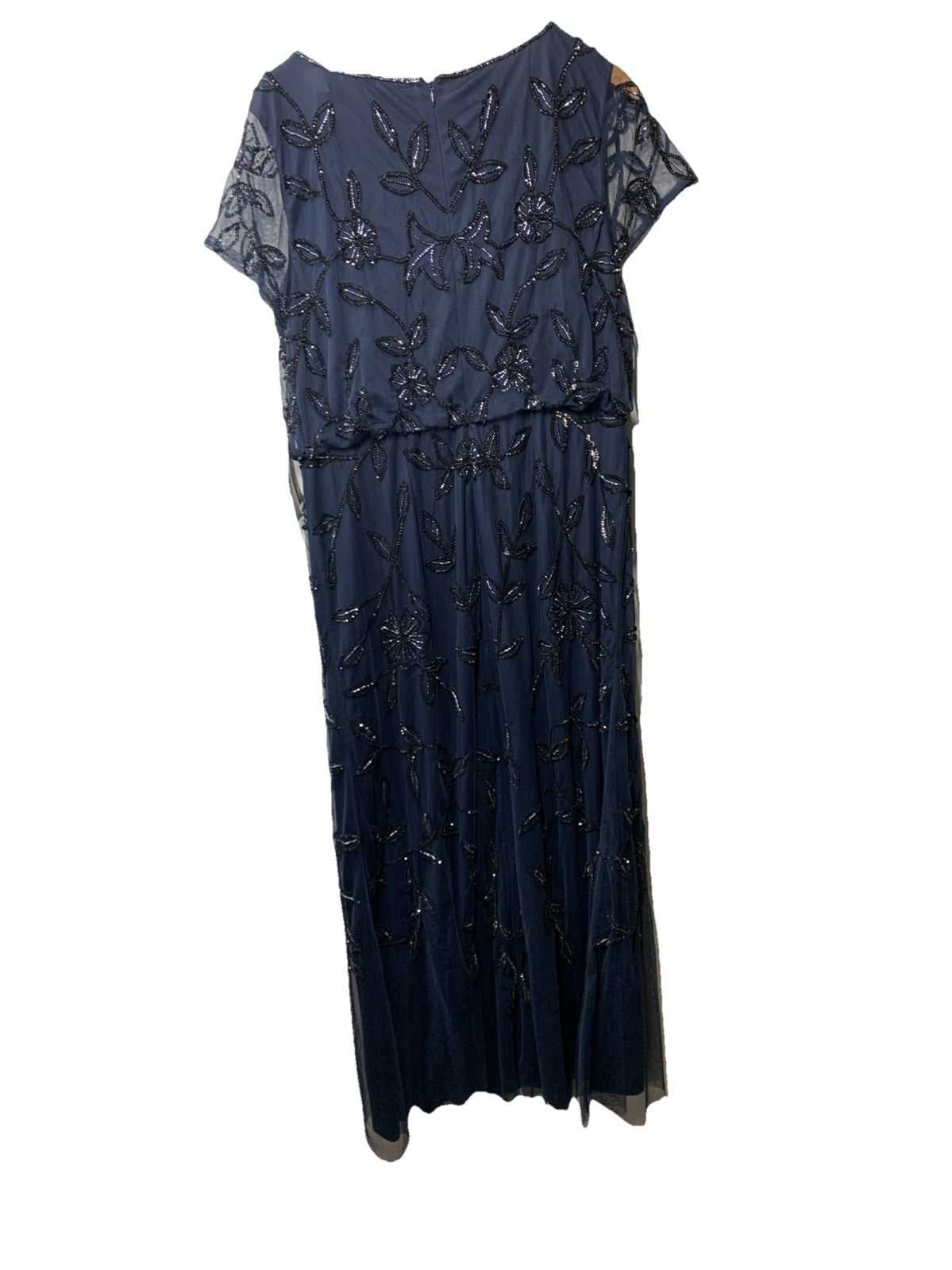 Alex Evenings Women's Blouson Beaded Long Dress Formal Cocktail Guest Size 18