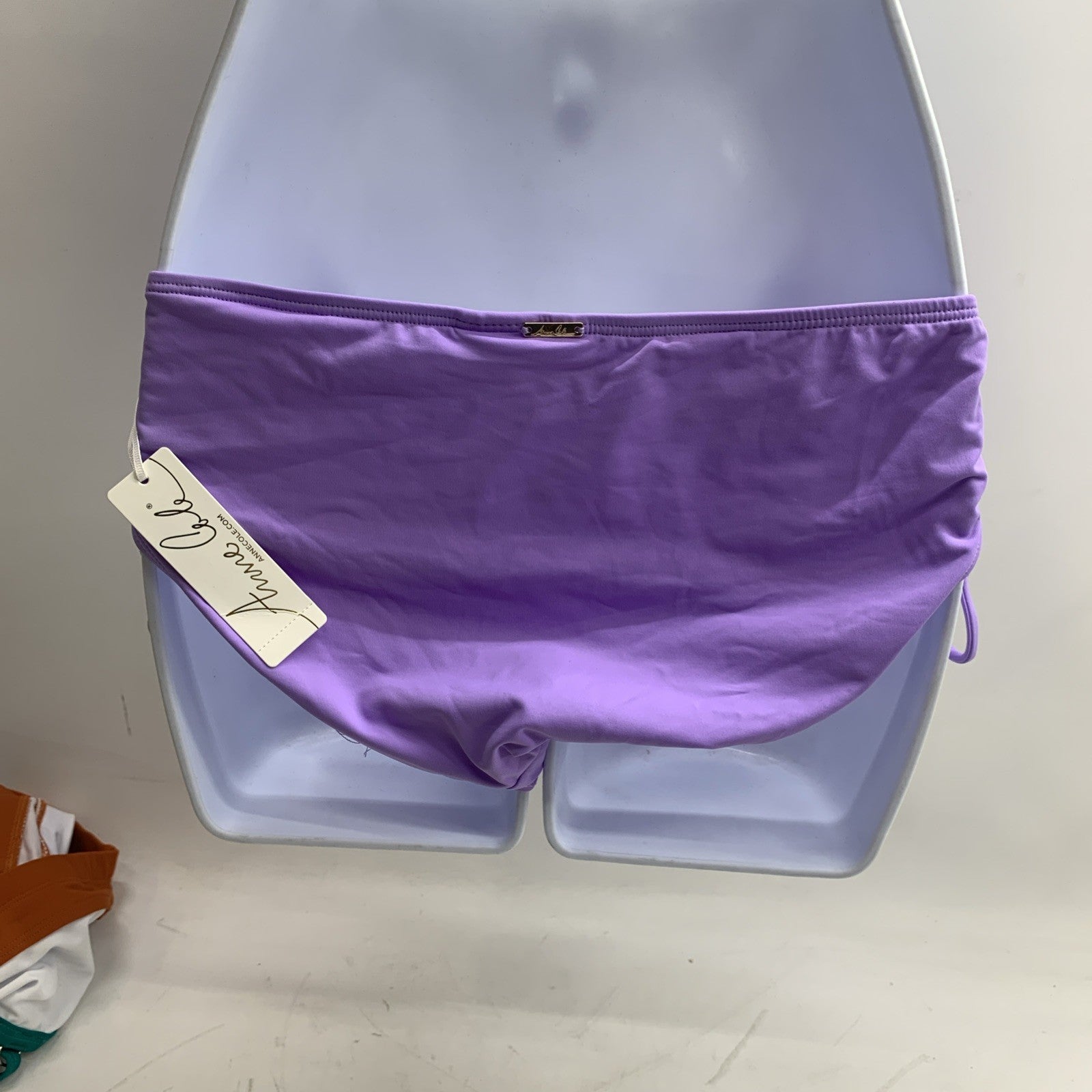 Anne Cole Women's Live in Color Side Tie Bikini Swim Bottom M Amethyst Underwear