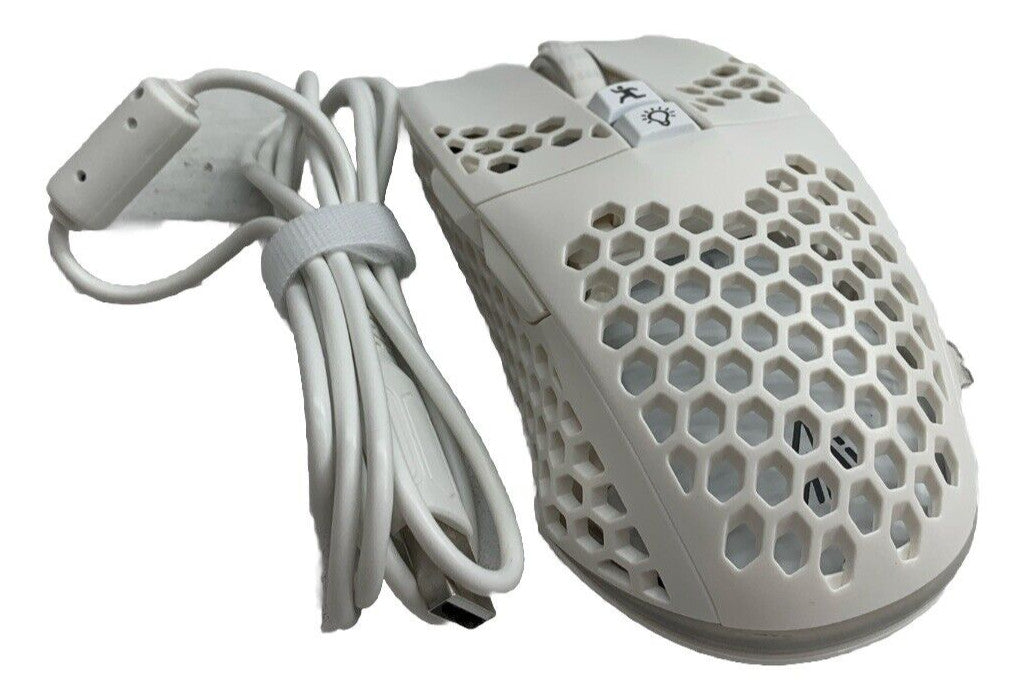 Solakaka Tri-mode Gaming Wireless Mouse SM600 White with RGB Light for Laptop/PC