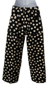 Anthropologie Women Black & White Dress Classic Pants Size 26P Petites Polka Dot